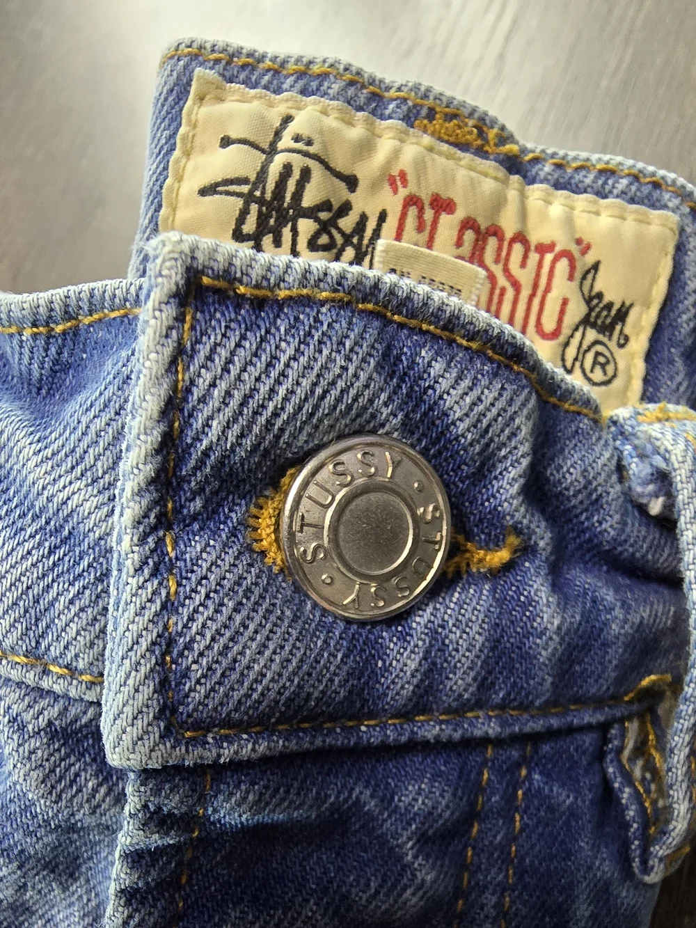 Stussy Classic Fit Jeans Light Wash Blue Men 30x30